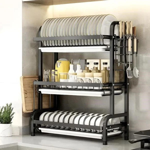 [Hometech] 3 Tier Kitchen Dish Drying Rack with Adjustable Shelves