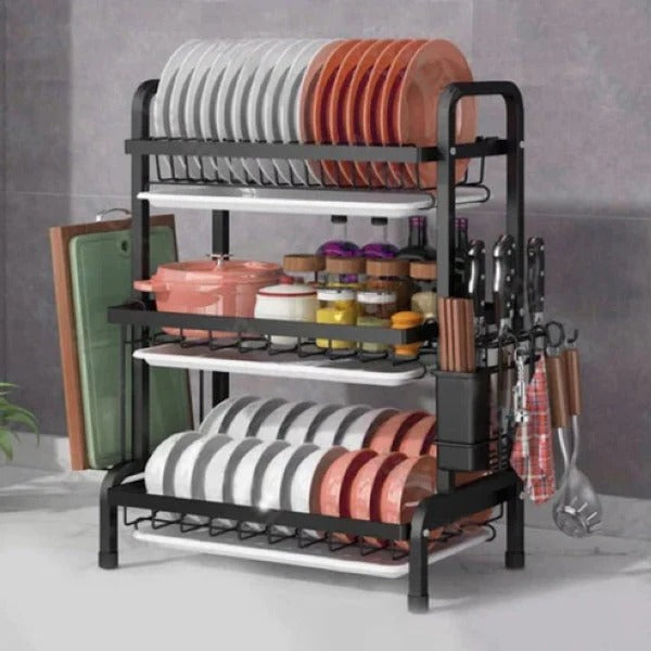 [Hometech] 3 Tier Kitchen Dish Drying Rack with Adjustable Shelves