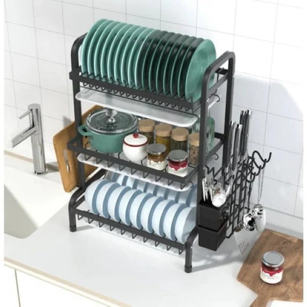 [Hometech] 3 Tier Kitchen Dish Drying Rack with Adjustable Shelves