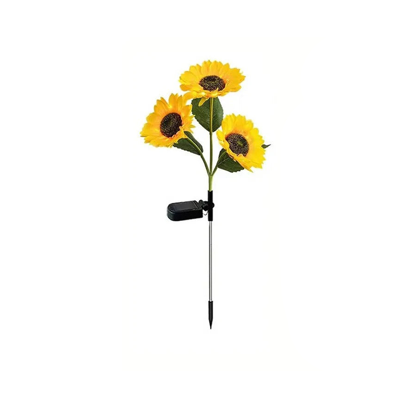 [Hometech] Sunflower Style Solar LED Light with Fabric Petals and Iron Frame