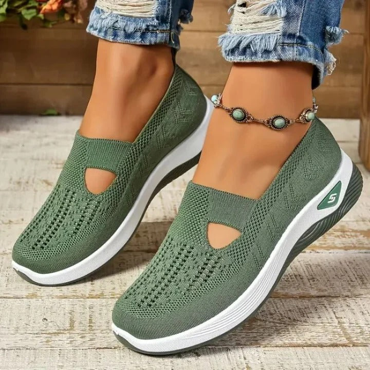 [Hometech] Women’s Mesh Sneakers with Slip On Design
