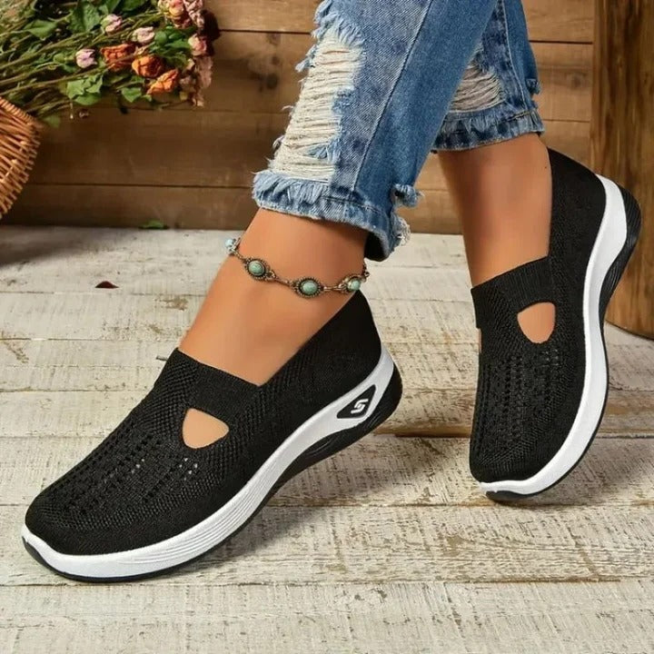 [Hometech] Women’s Mesh Sneakers with Slip On Design