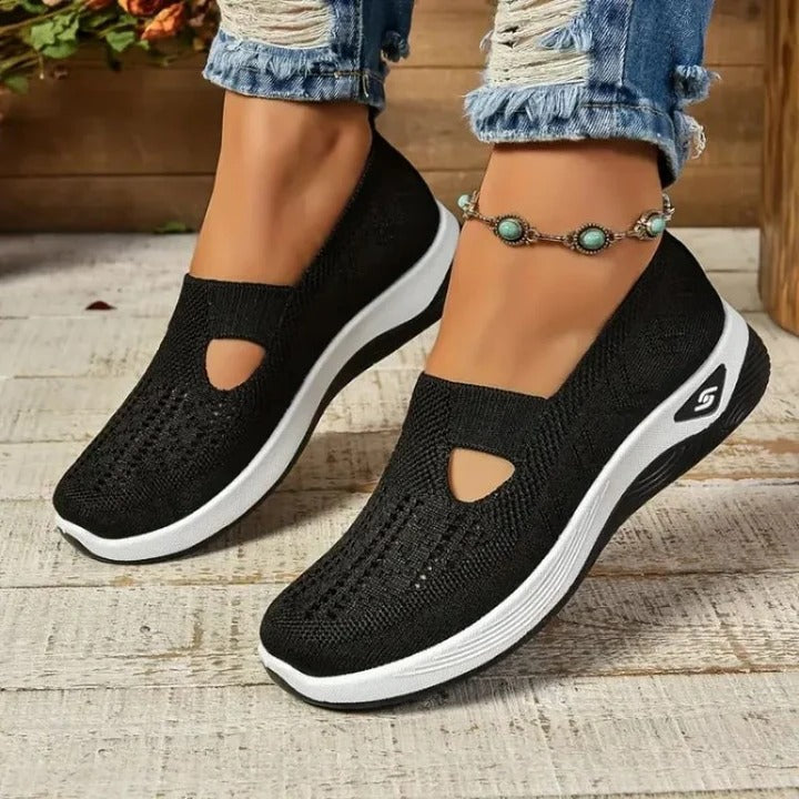 [Hometech] Women’s Mesh Sneakers with Slip On Design