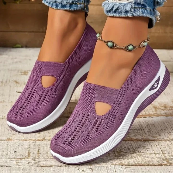 [Hometech] Women’s Mesh Sneakers with Slip On Design