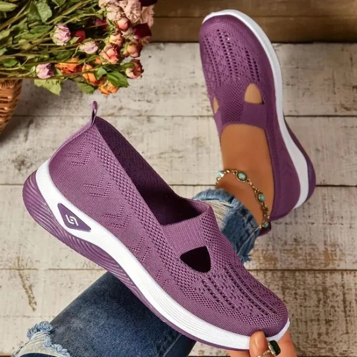 [Hometech] Women’s Mesh Sneakers with Slip On Design
