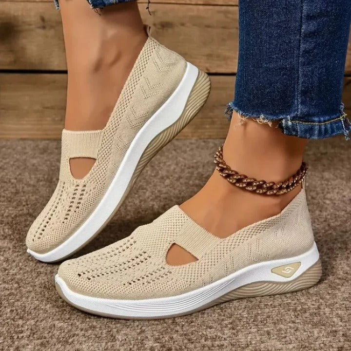 [Hometech] Women’s Mesh Sneakers with Slip On Design