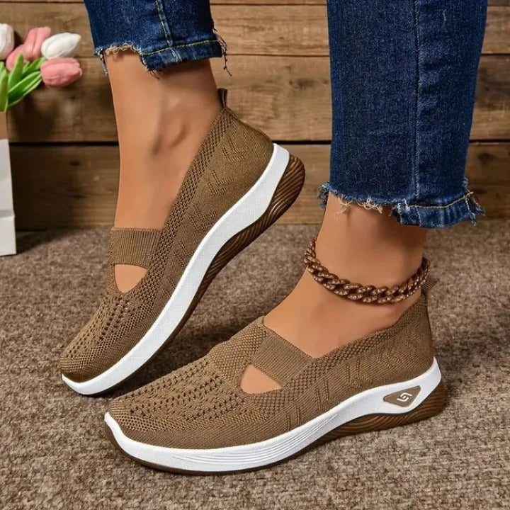 [Hometech] Women’s Mesh Sneakers with Slip On Design
