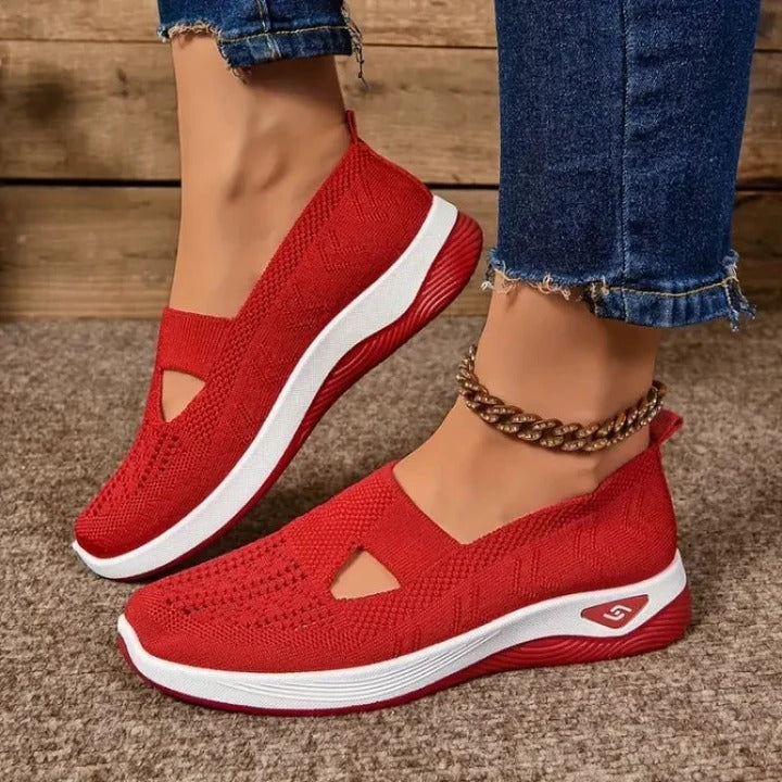 [Hometech] Women’s Mesh Sneakers with Slip On Design