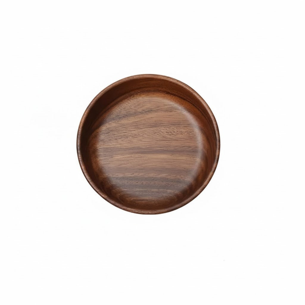 [Hometech] Walnut Wood Round Serving Bowls, Set of 2