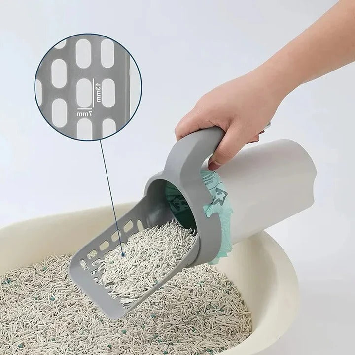 [Hometech] Cat Litter Scoop with Integrated Waste Container and Sifter