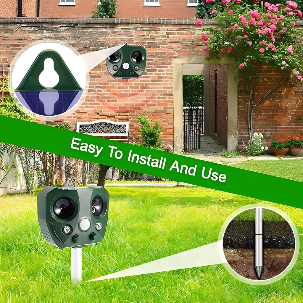 [Hometech] Ultrasonic Bird and Pest Deterrent Device with Motion Sensor
