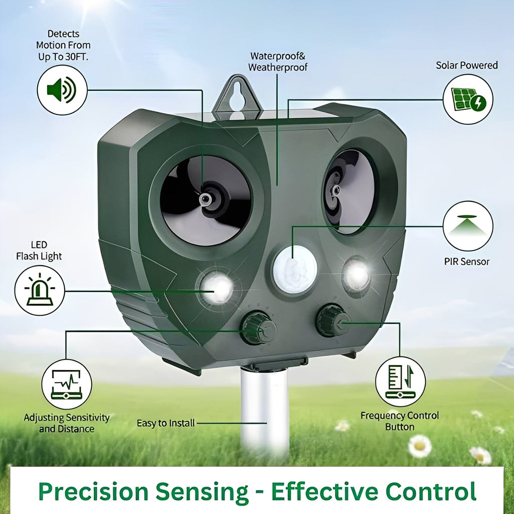 [Hometech] Ultrasonic Bird and Pest Deterrent Device with Motion Sensor