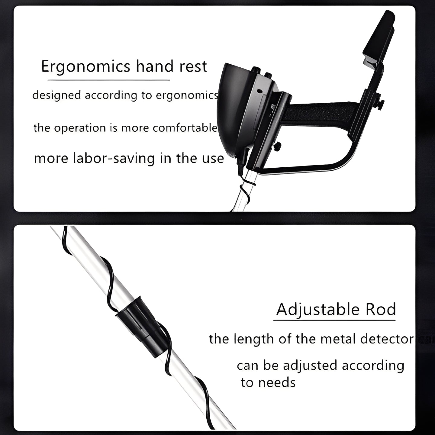 [Hometech] Metal Detector with LCD Pointer Meter and Adjustable Stem