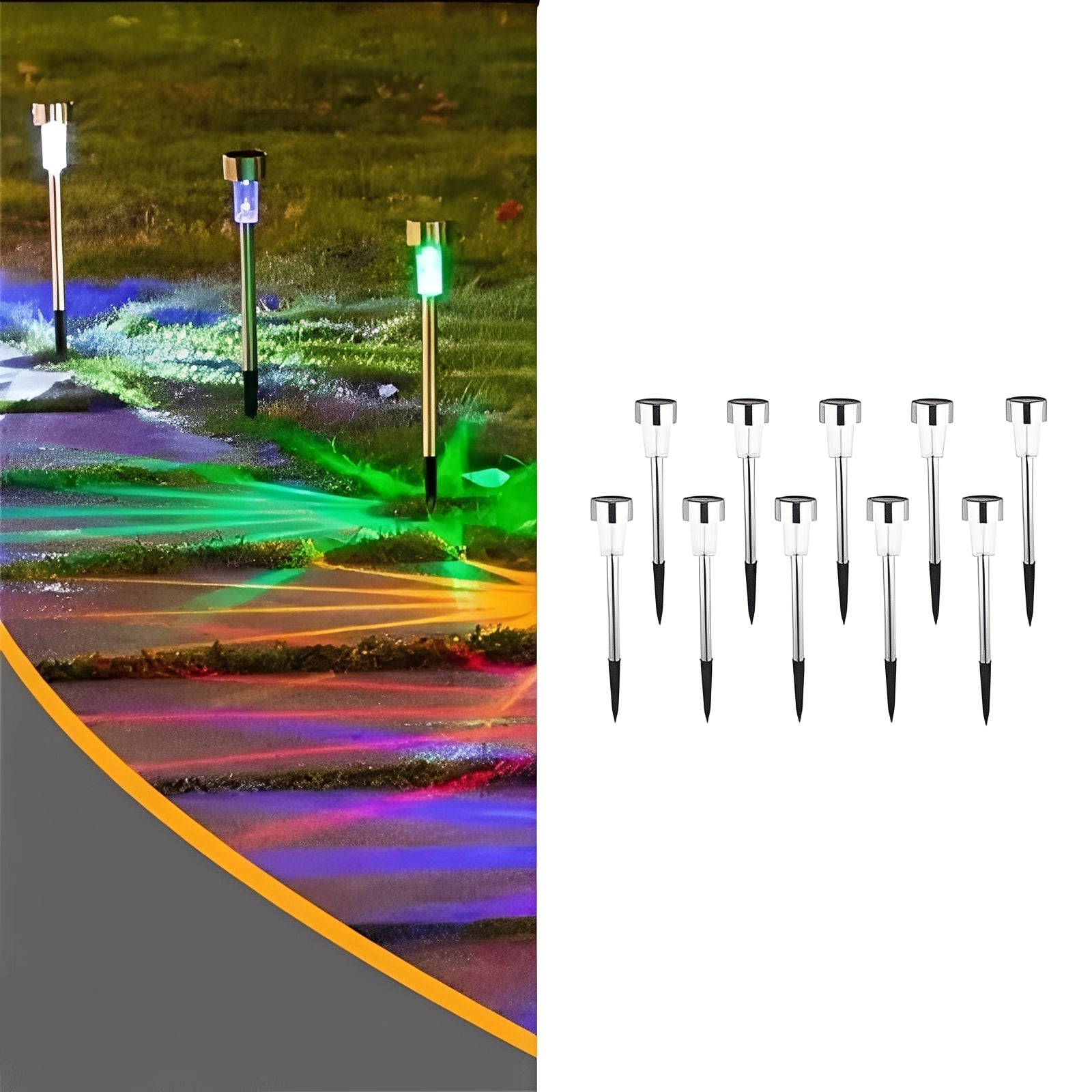 [Hometech] Solar Powered LED Fairy Lights for Garden and Yard Placement, Set of 10