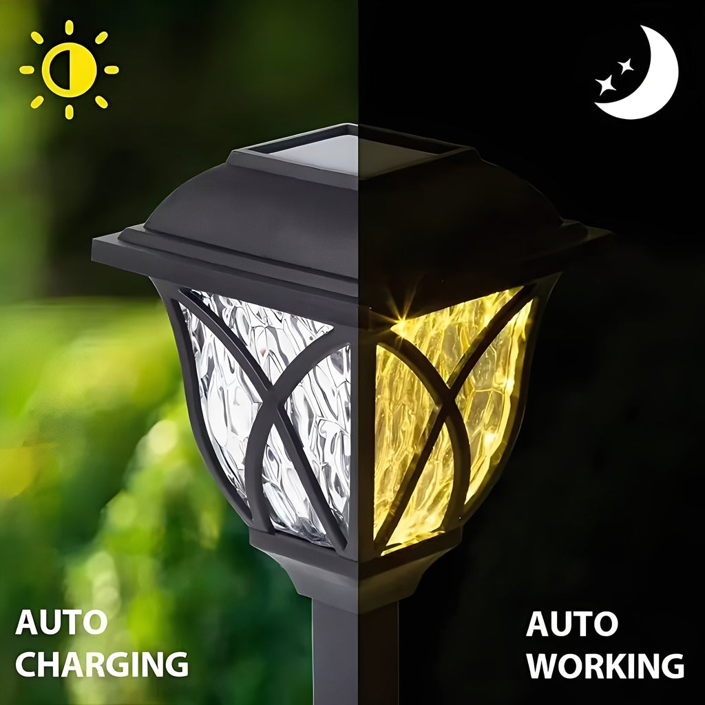 [Hometech] Solar Powered Pathway Lights with LED Light Source, Set of 2