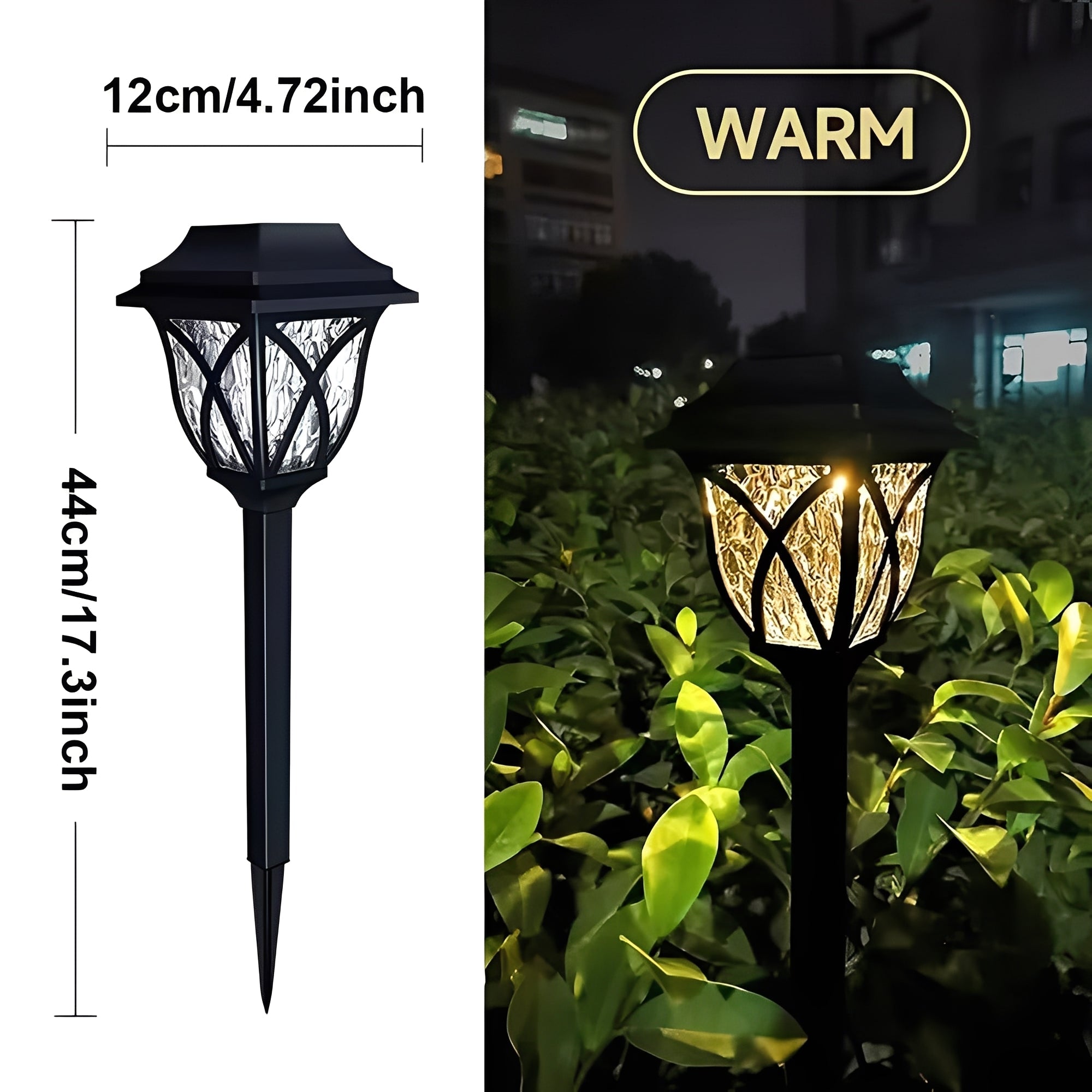 [Hometech] Solar Powered Pathway Lights with LED Light Source, Set of 2