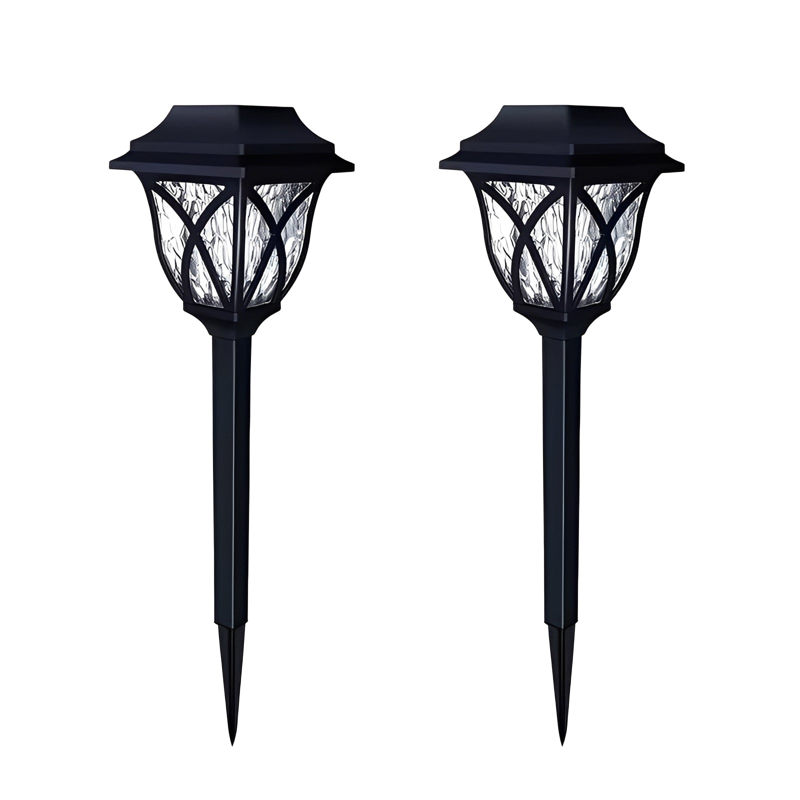[Hometech] Solar Powered Pathway Lights with LED Light Source, Set of 2