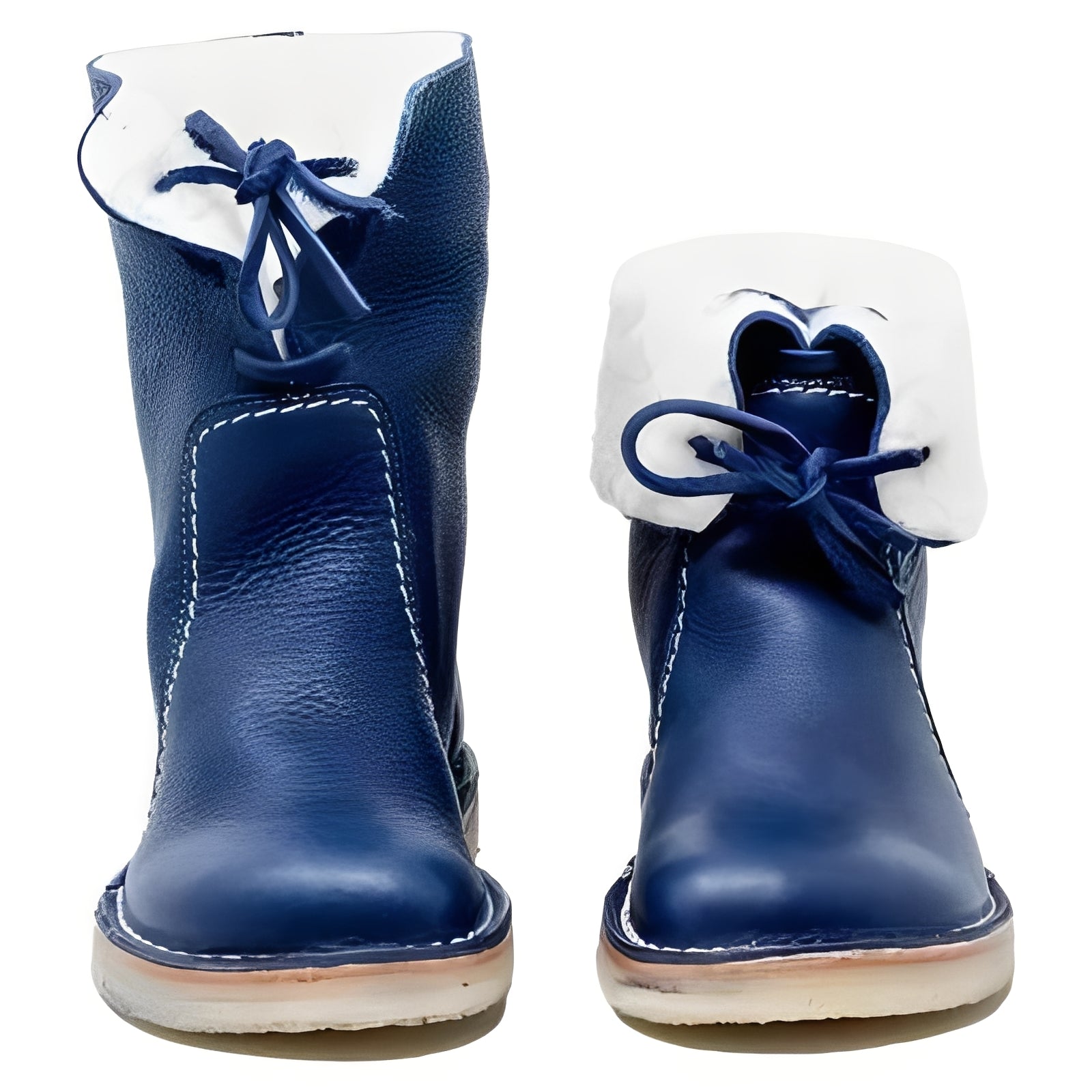 [Hometech] Mens Wool Lined Leather Boots for Outdoor Wear