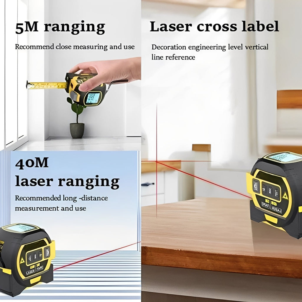 [Hometech] 3-in-1 Distance Measuring Tool with Infrared Laser Function