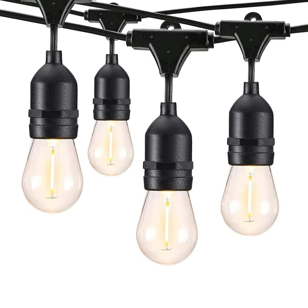 [Hometech] Outdoor LED String Lights with Edison Style Bulbs