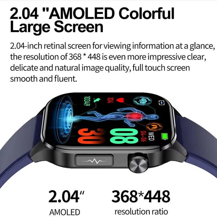 [Hometech] Smartwatch with AMOLED Display, Bluetooth Calling and Activity Tracking