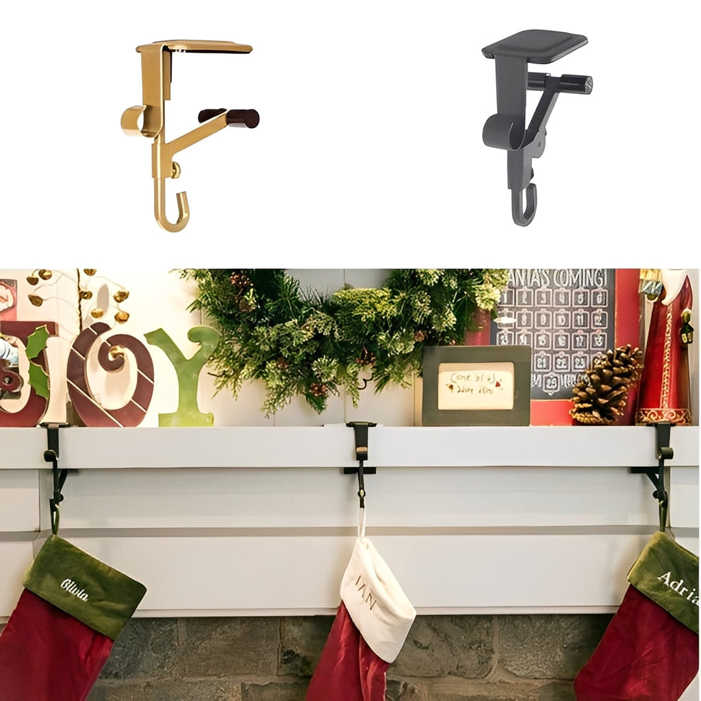 [Hometech] Garland and Stocking Mantel Hangers 2-in-1 Adjustable Design