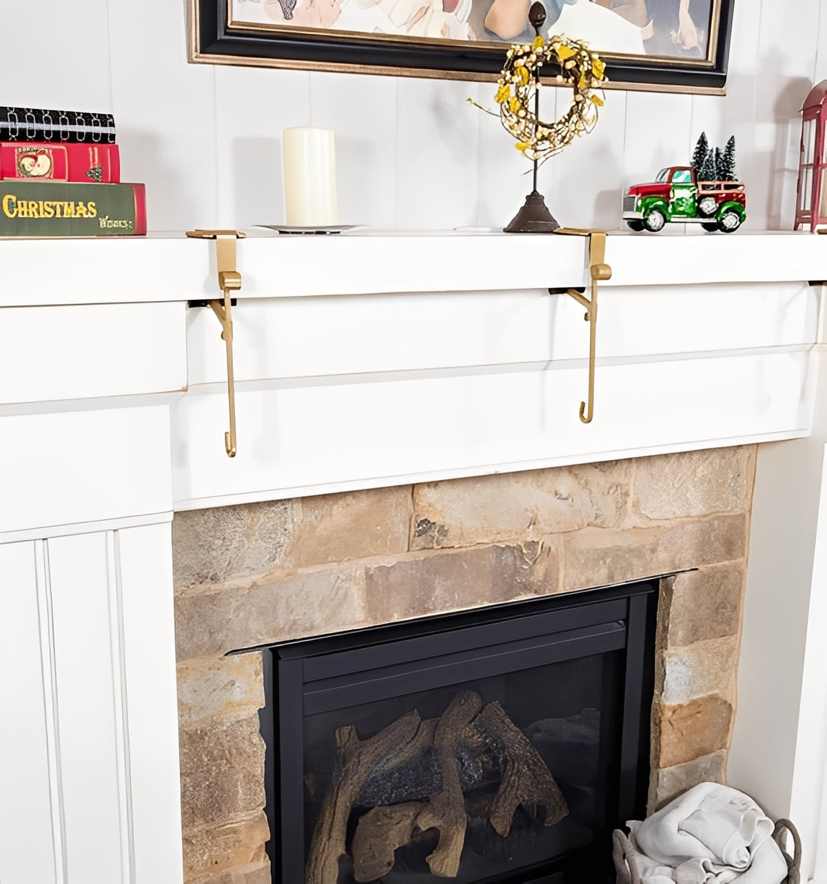 [Hometech] Garland and Stocking Mantel Hangers 2-in-1 Adjustable Design
