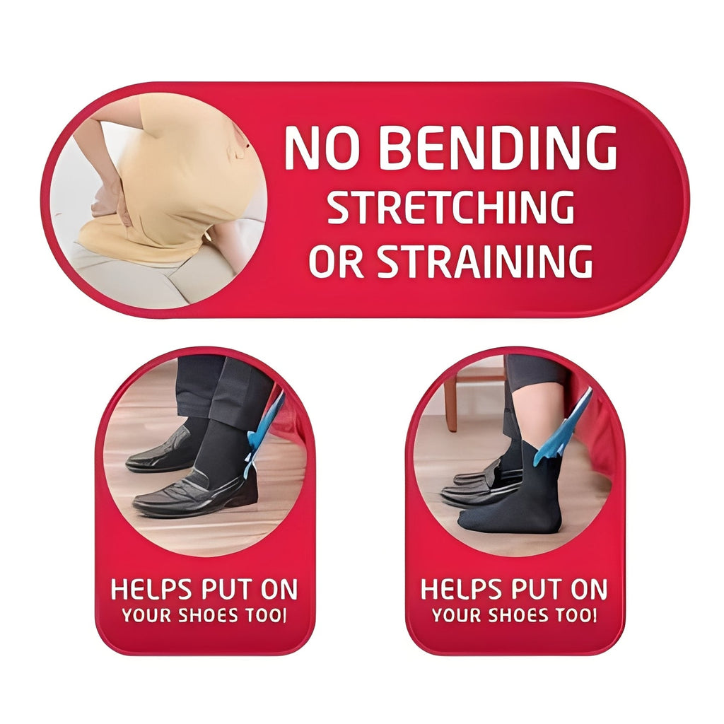 [Hometech] Compression Stocking Sock Aid with Long Handle for Dressing Assistance