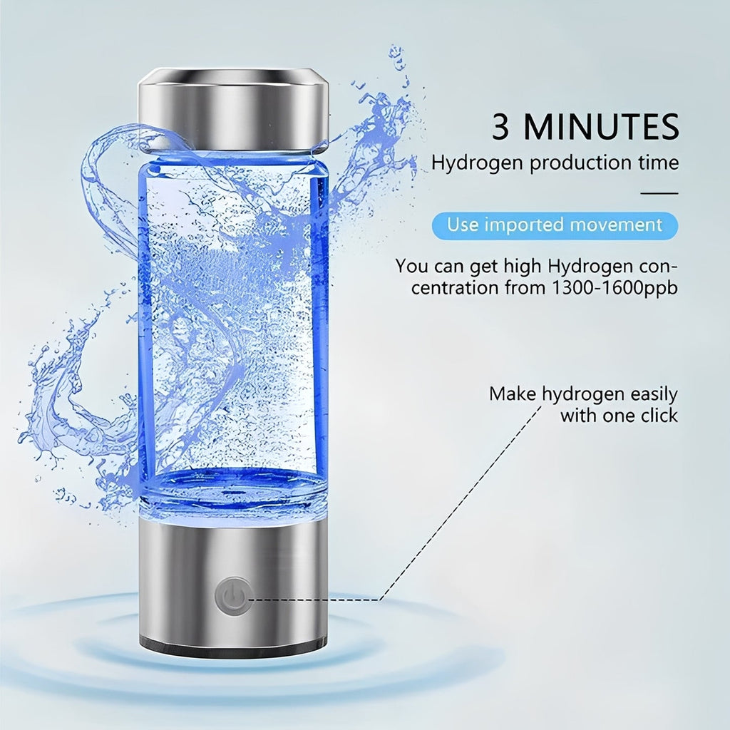 [Hometech] Portable Hydrogen Water Bottle with USB Rechargeable Base
