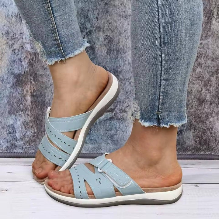 [Hometech] Adjustable Women’s Slide Sandals with Open Toe Design