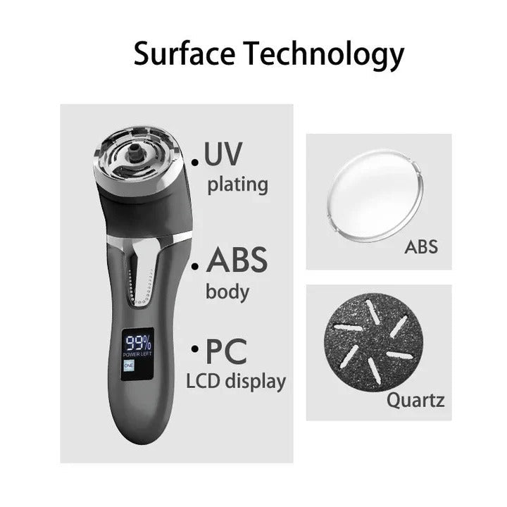 [Hometech] Rechargeable Electric Foot File with Rotating Roller Head