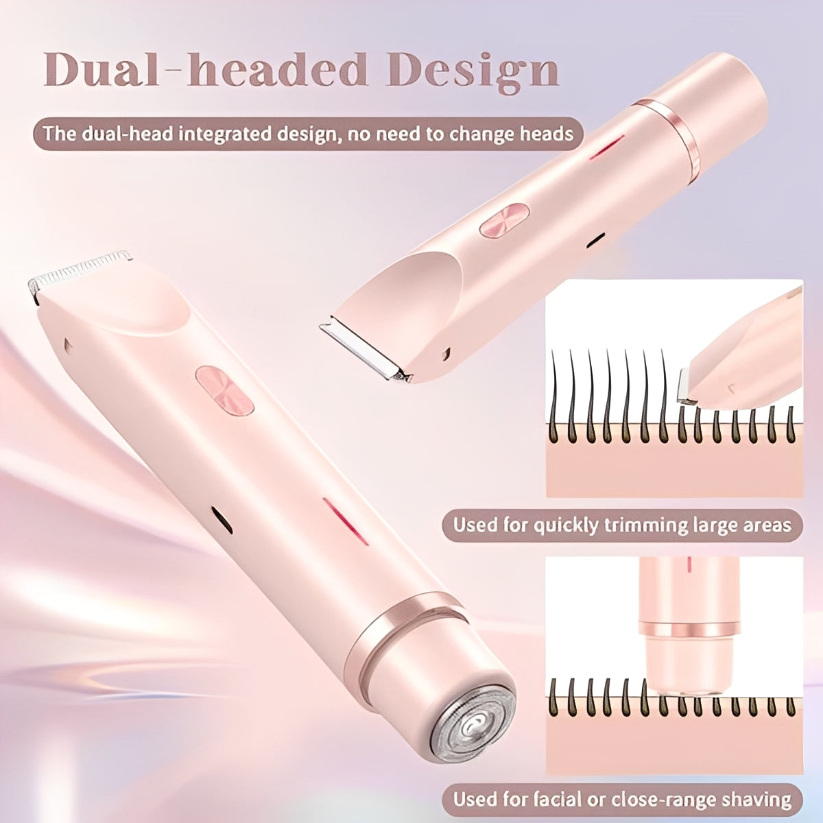 [Hometech] Women’s Electric Shaver with Interchangeable Heads