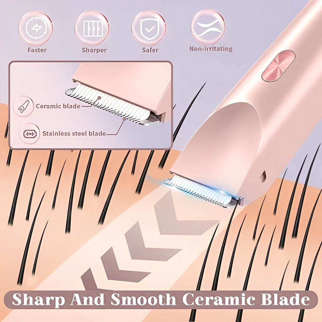 [Hometech] Women’s Electric Shaver with Interchangeable Heads