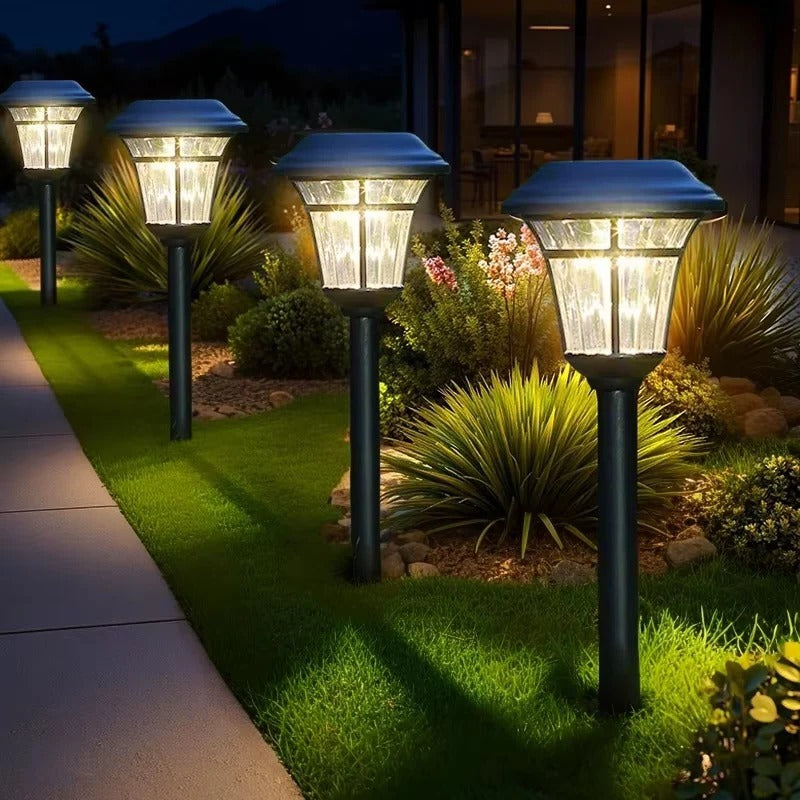 [Hometech] Outdoor Solar LED Lights for Garden and Pathway Use, Set of 4