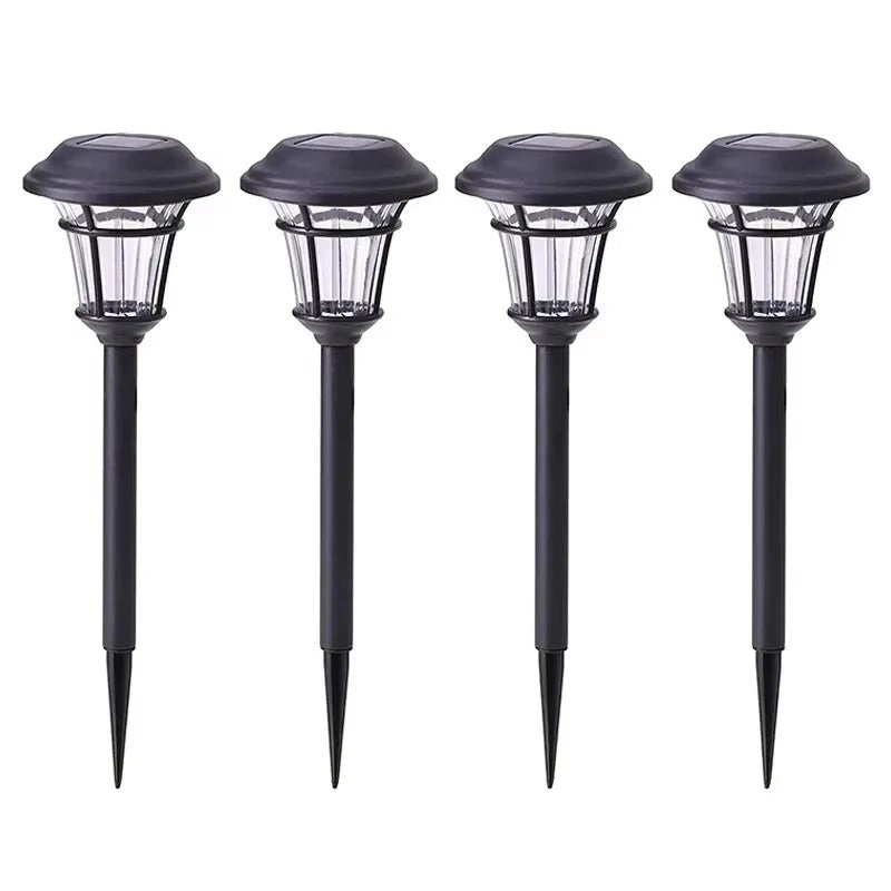 [Hometech] Outdoor Solar LED Lights for Garden and Pathway Use, Set of 4