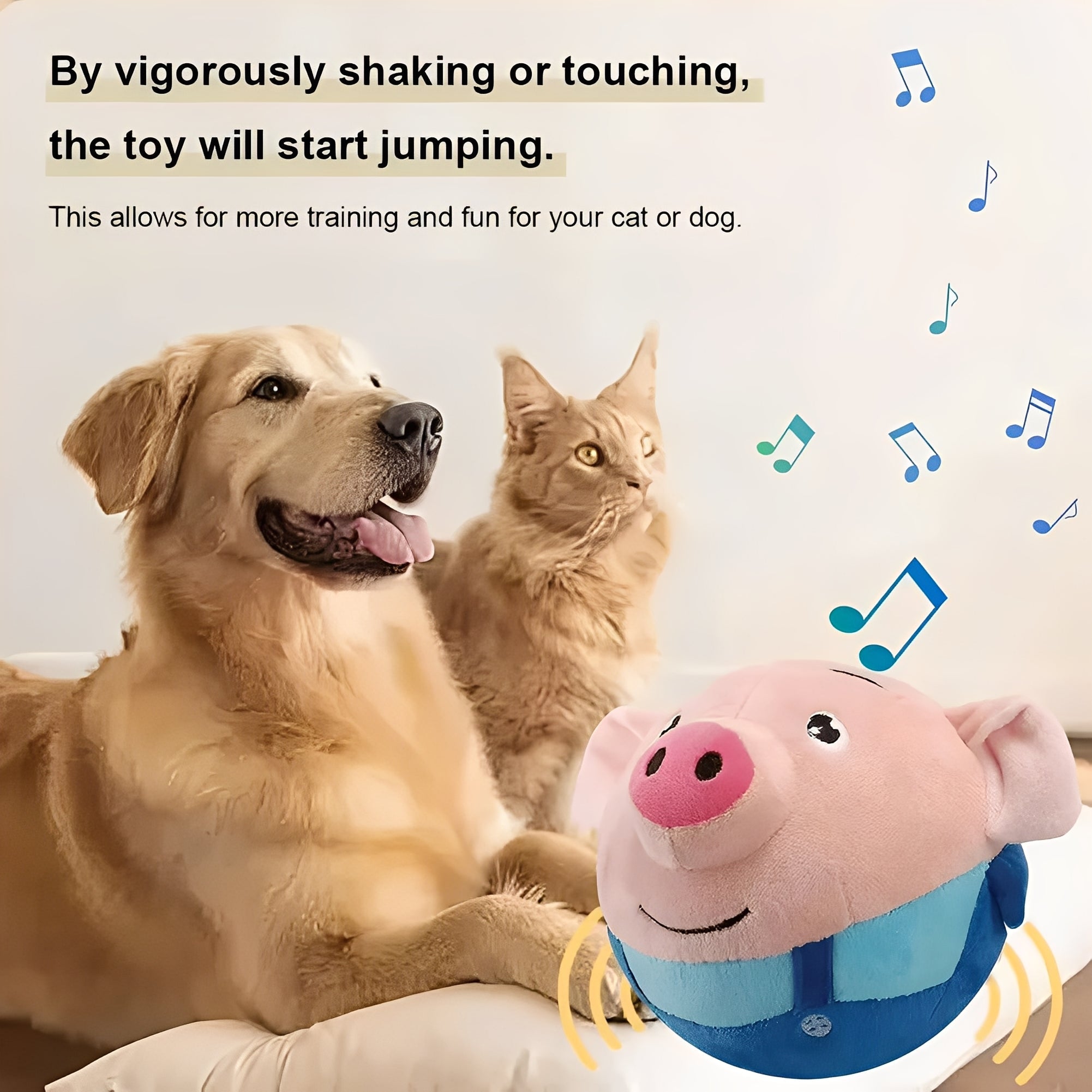 [Hometech] Dog Toy Ball with Touch Activated Music and Motion