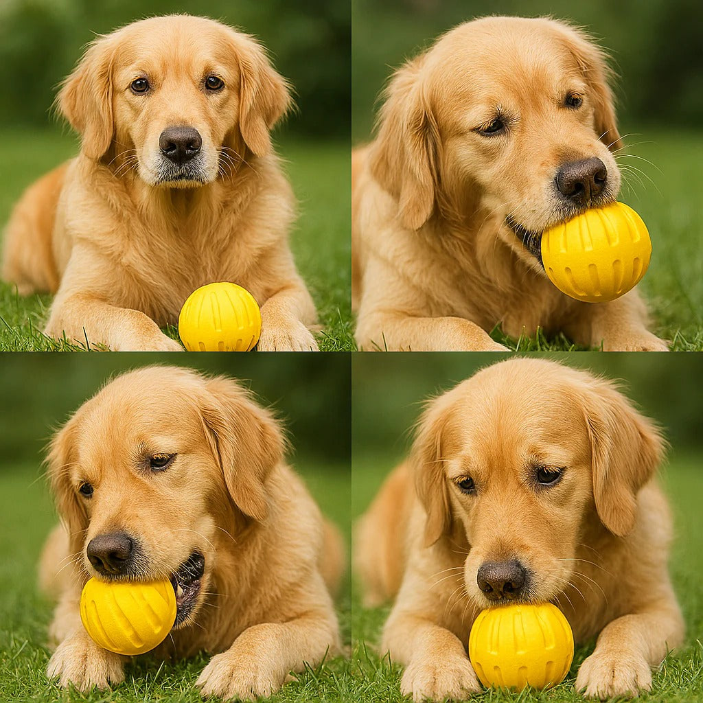 [Hometech] Dog Ball Toy with Grooved Surface