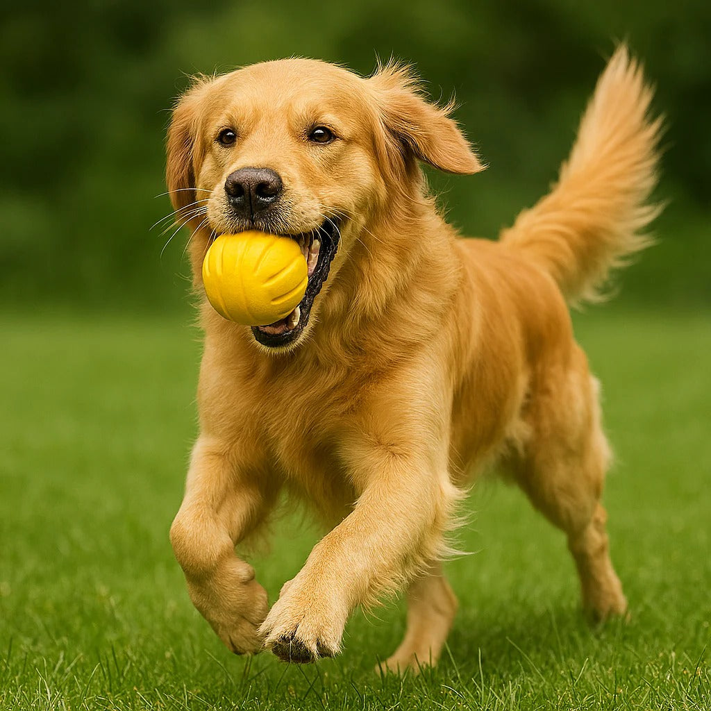 [Hometech] Dog Ball Toy with Grooved Surface