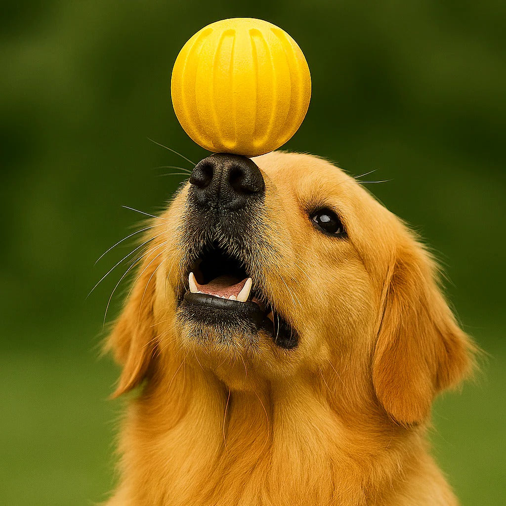 [Hometech] Dog Ball Toy with Grooved Surface