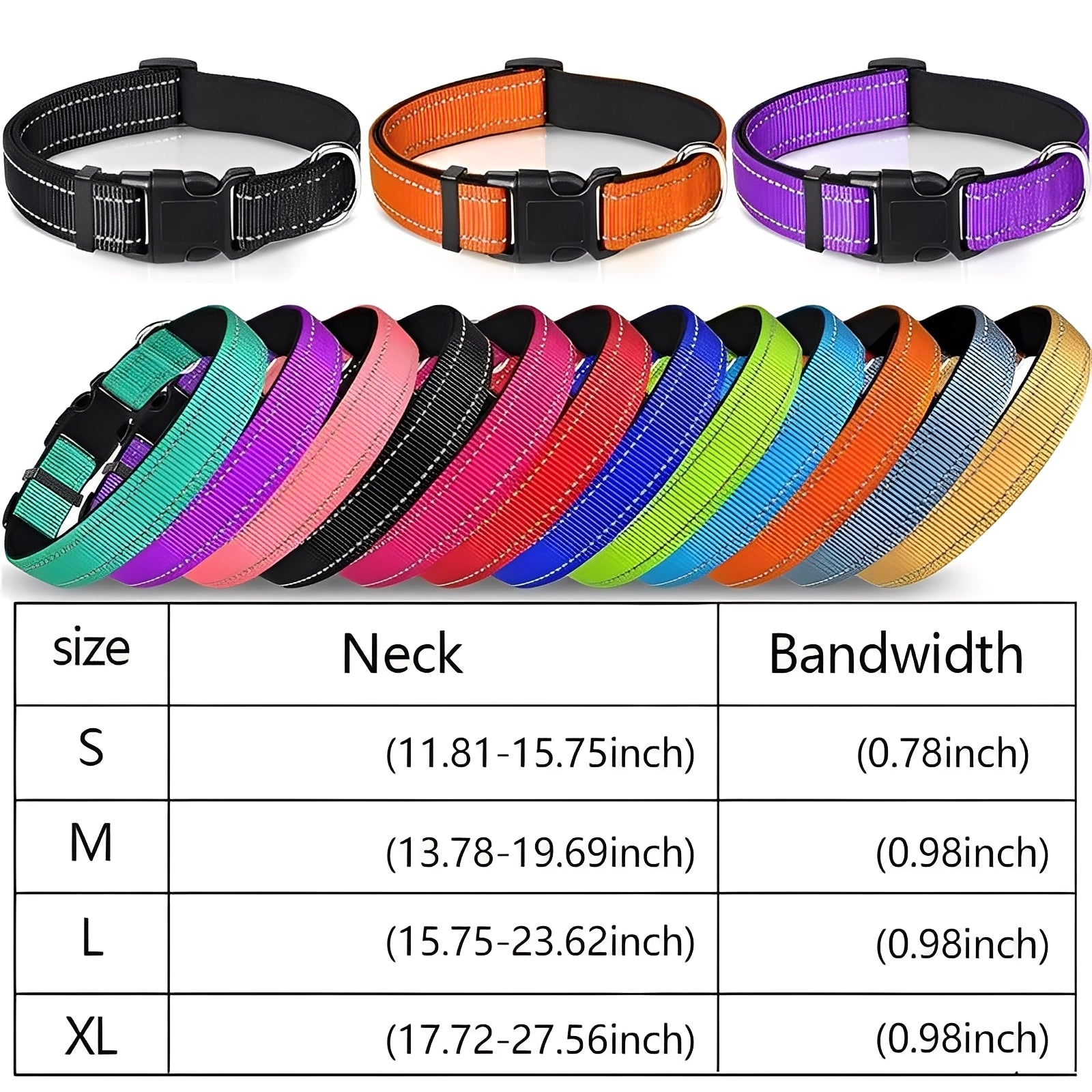 [Hometech] Adjustable Nylon Dog Collar with Clip Buckle