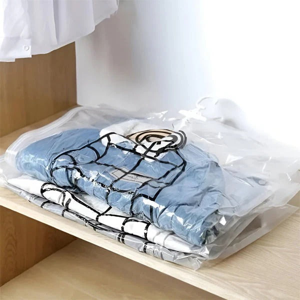 [Hometech] Hanging Vacuum Storage Bags for Closet Organization, Set of 4