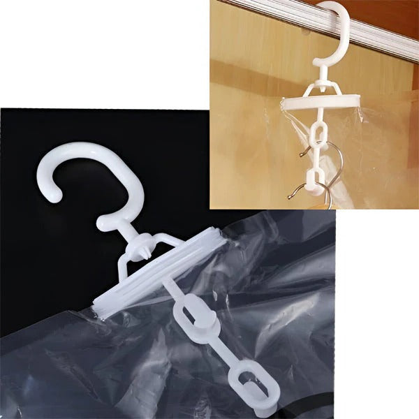 [Hometech] Hanging Vacuum Storage Bags for Closet Organization, Set of 4