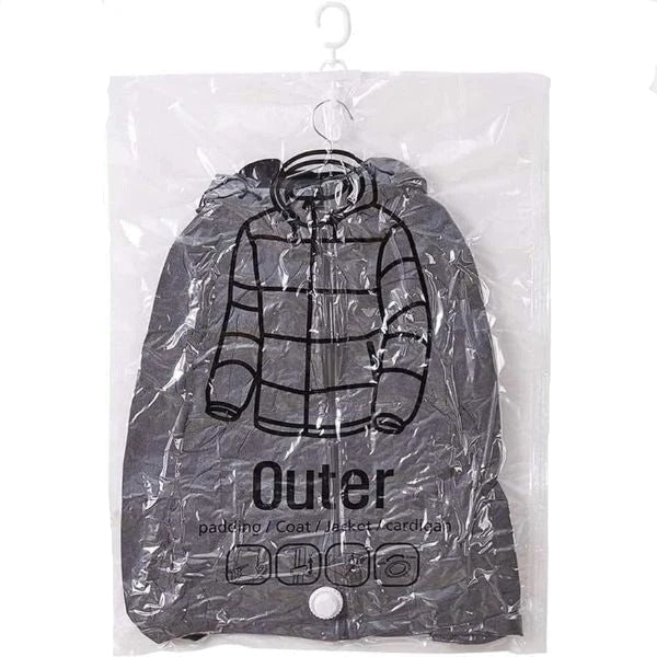 [Hometech] Hanging Vacuum Storage Bags for Closet Organization, Set of 4