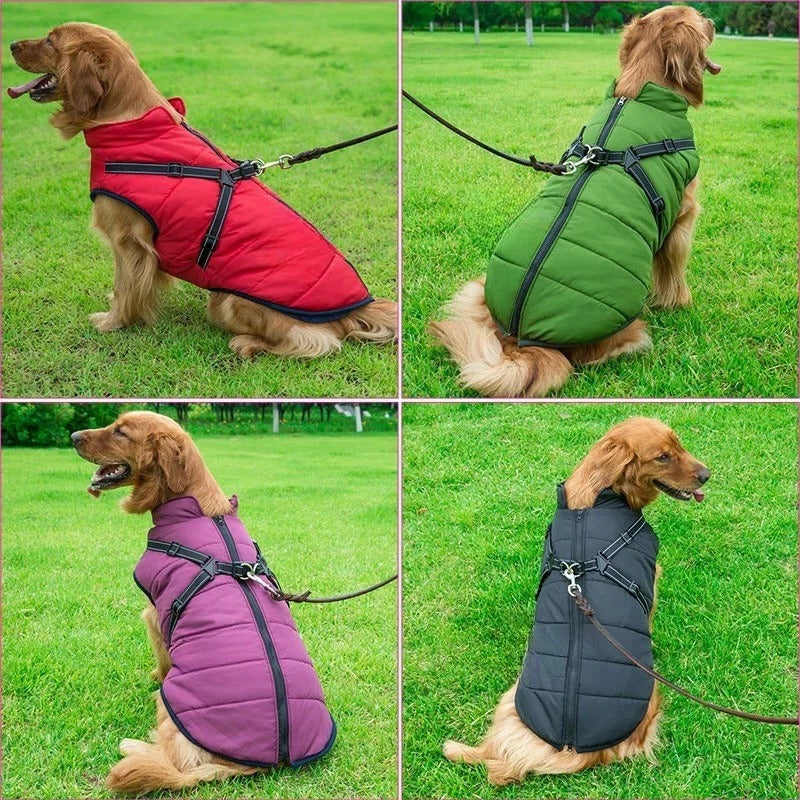 [Hometech] Insulated Dog Coat with Built In Harness for Cold Weather