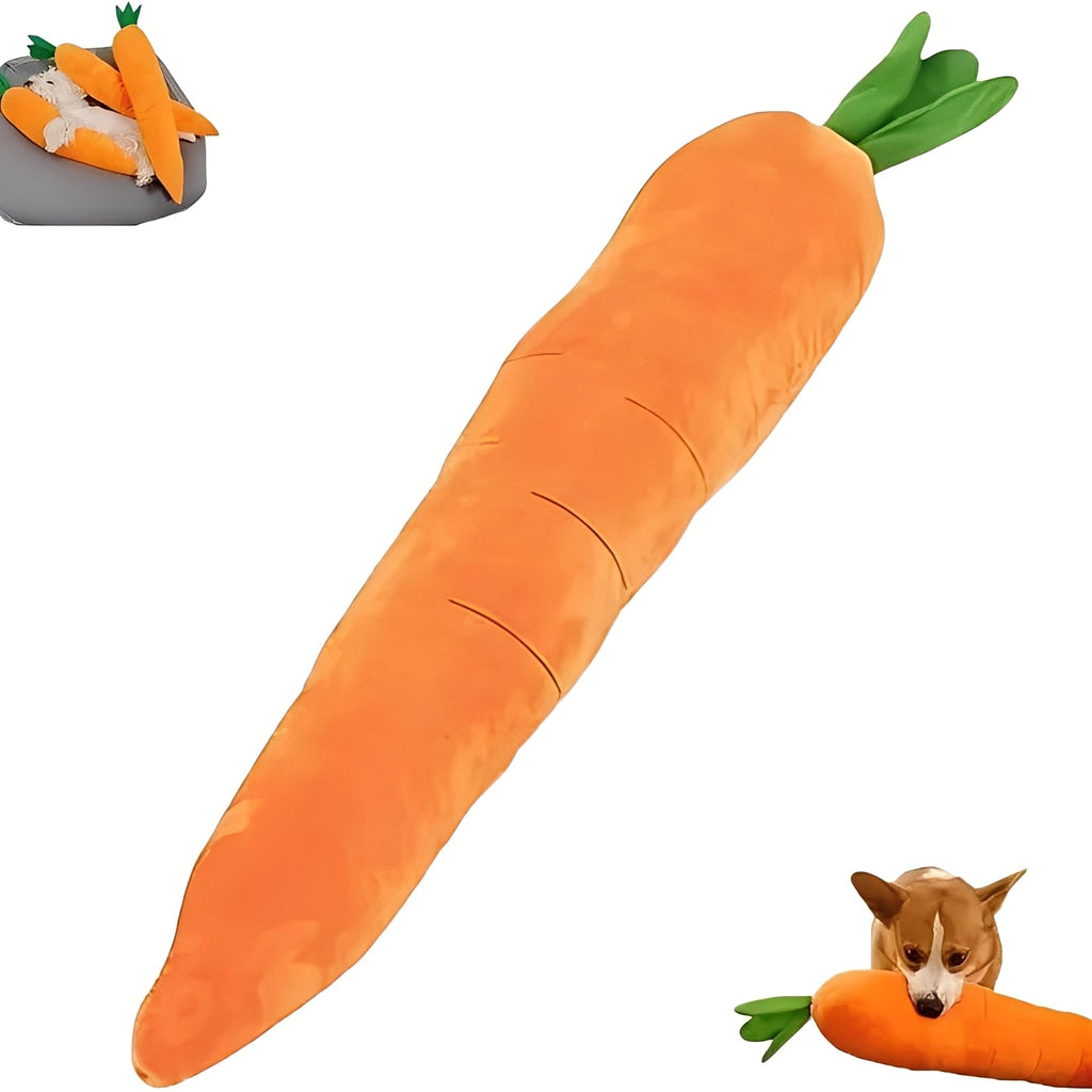 [Hometech] Plush Dog Toy with Sound in Carrot Shape