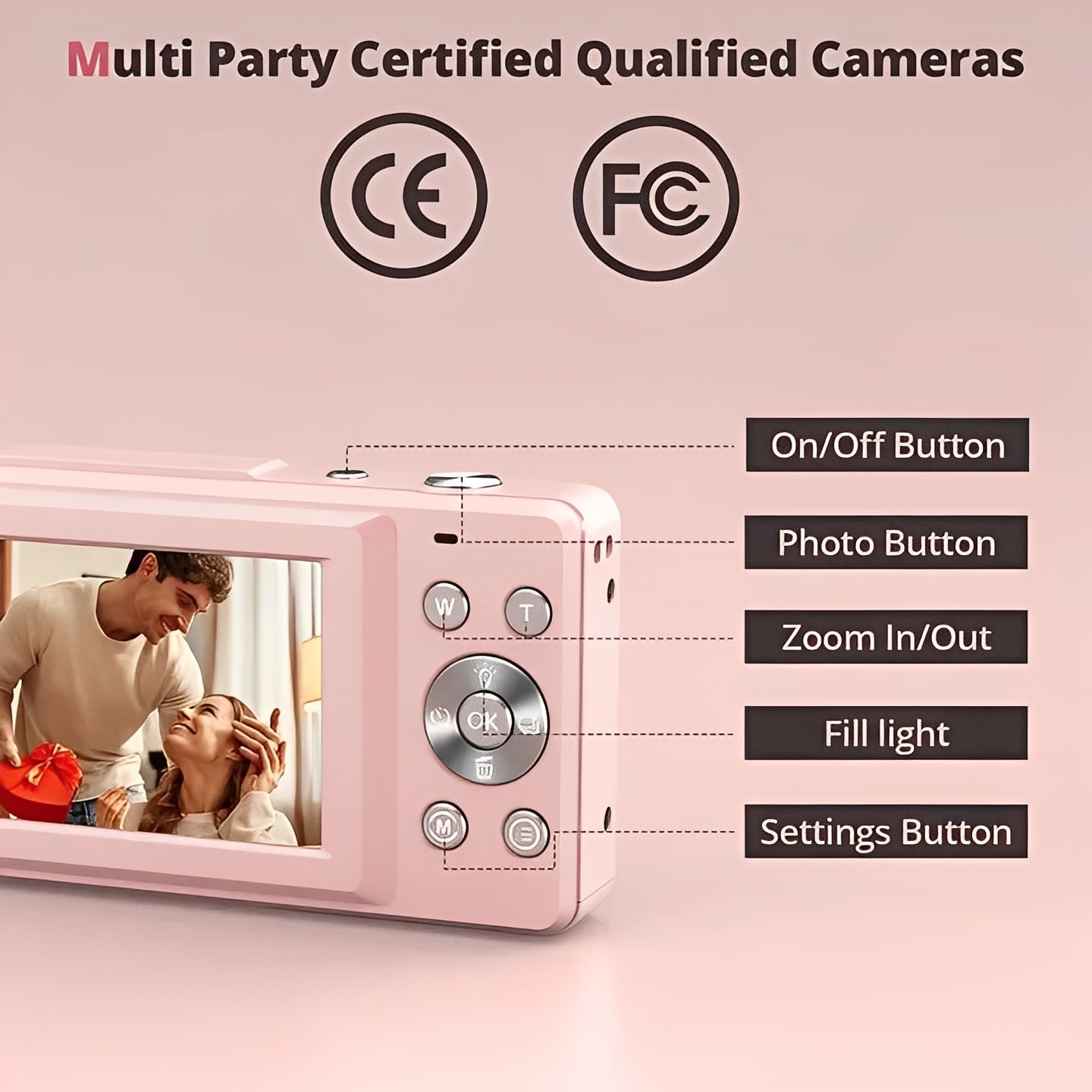 [Hometech] Portable Retro Inspired Digital Camera with Built-In Screen