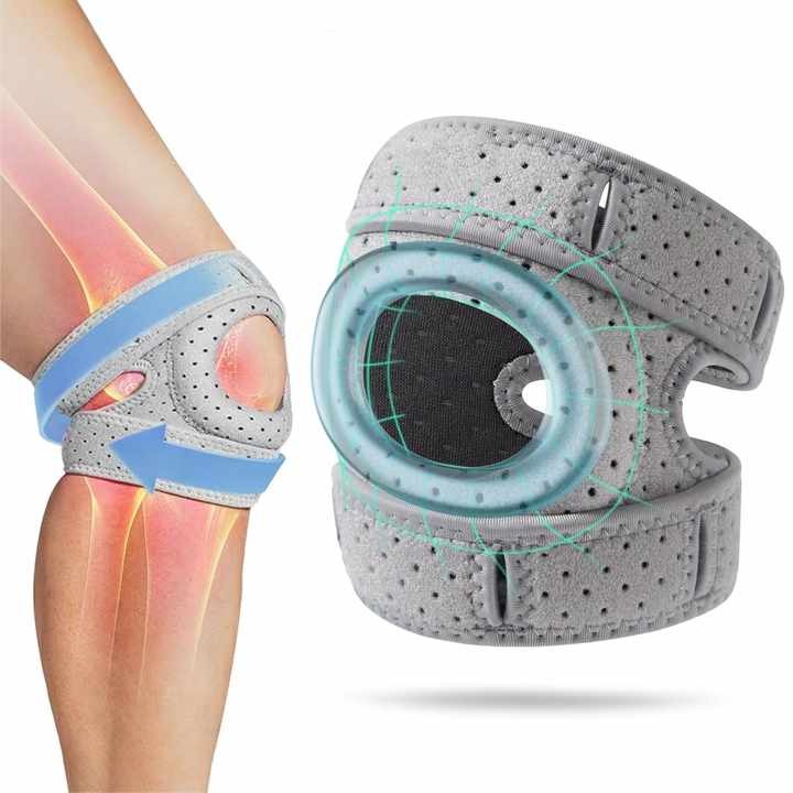 [Hometech] Knee Support Brace with Adjustable Straps for Running and Workout