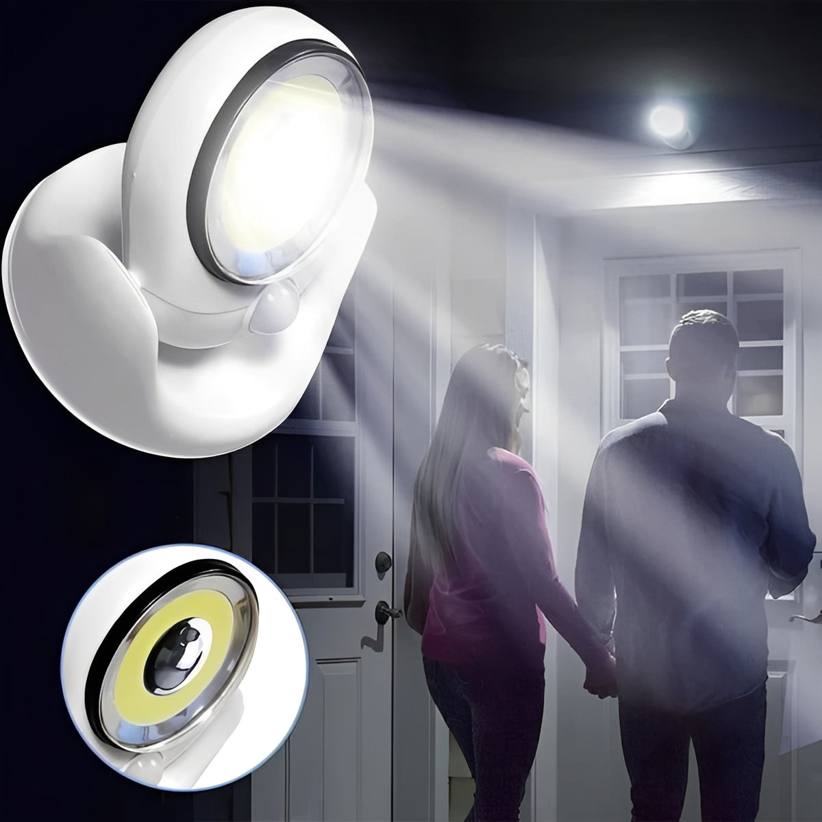 [Hometech] Battery Powered Motion Sensor LED Light with Adjustable Base