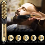 [Hometech] Portable Mini Beard Straightening Brush with Ceramic Heating Technology