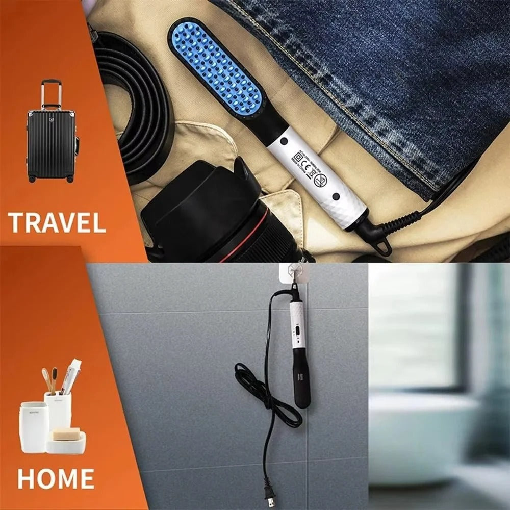 [Hometech] Portable Mini Beard Straightening Brush with Ceramic Heating Technology